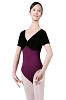 Black and Purple Bodycon Skater and Gymnastic Leotard