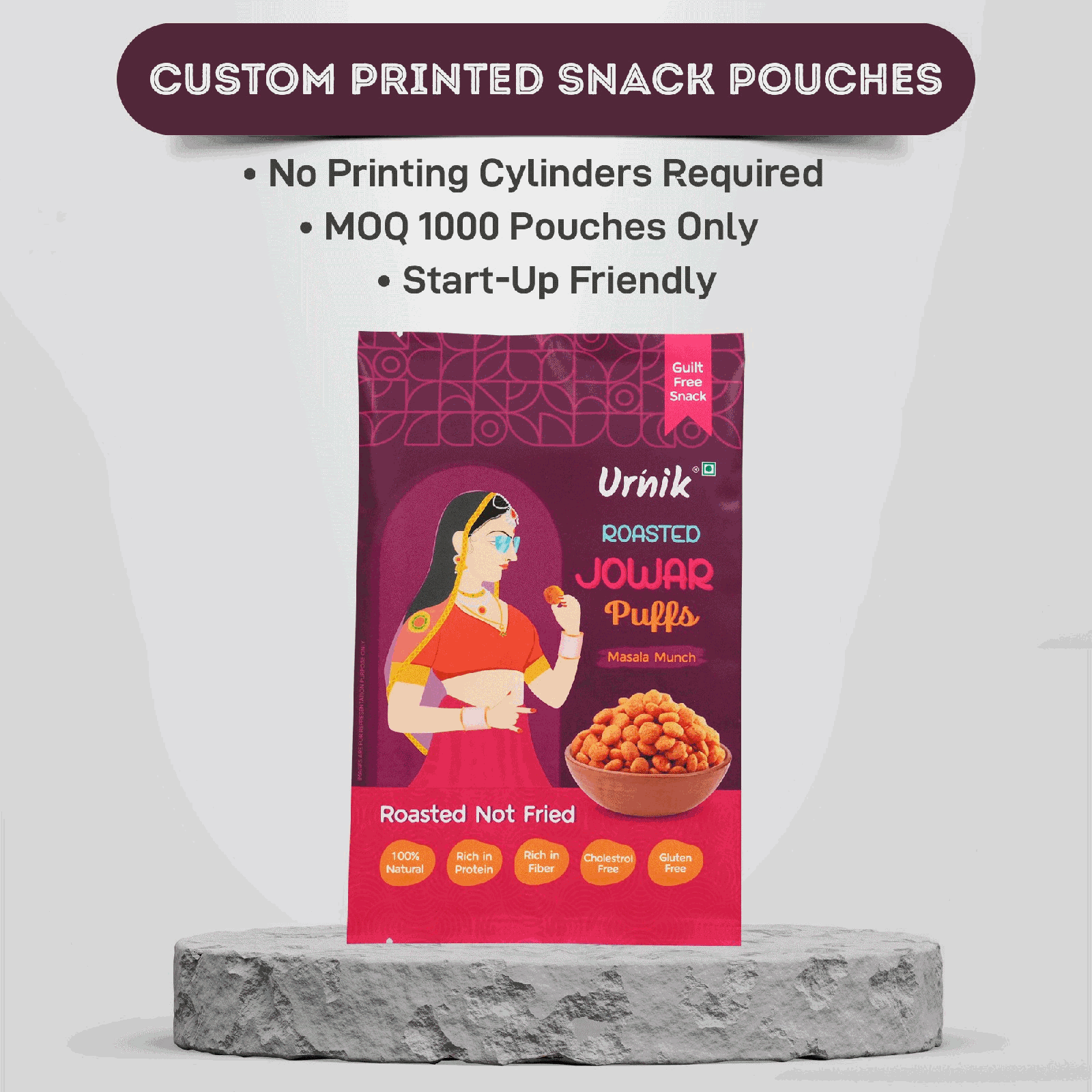 Custom Printed Snack Packaging Bag 