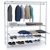 Garment Rack w/Sliding Shelves