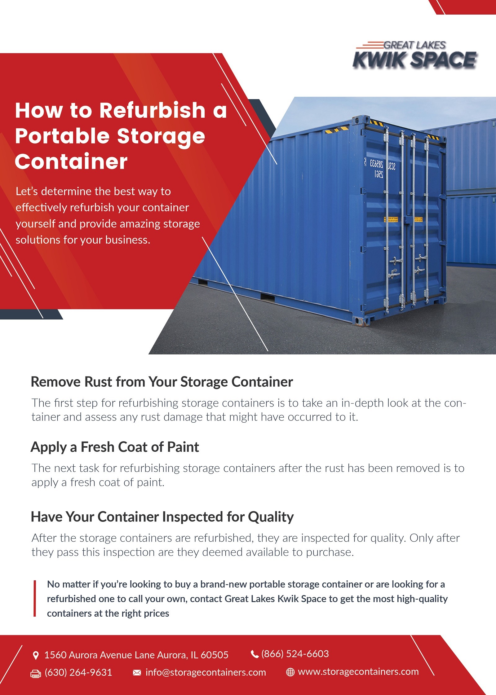 How to Refurbish a Portable Storage Container