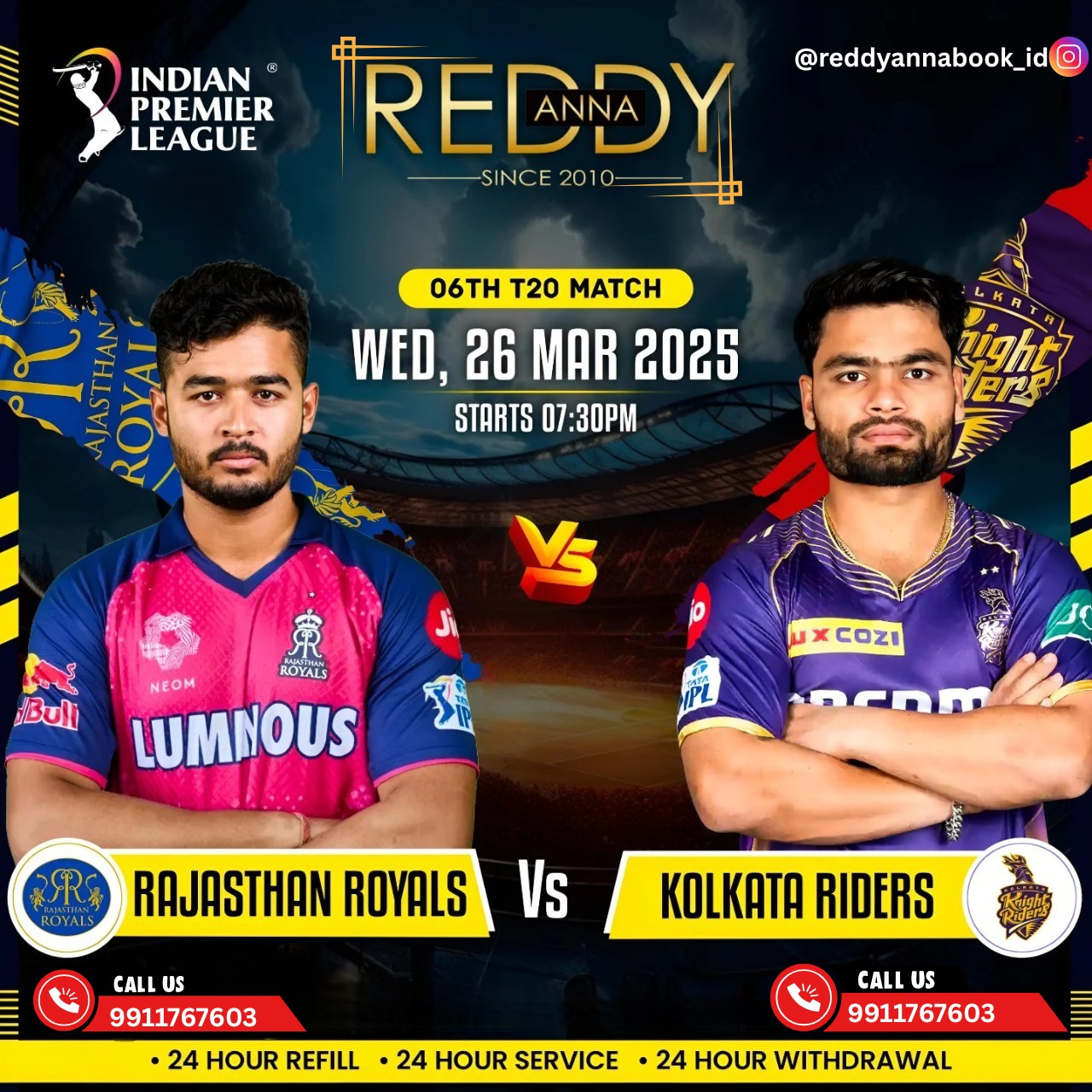 IPL 2025, Match 6: RR vs KKR – Don’t Miss the Thrill at Barsapara Stadium