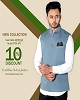 Solid Sleeveless Teal Blue Colored Nehru Jacket - Italiancrown