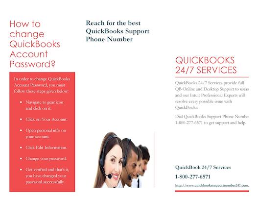 How to change QuickBooks Account Password? QuickBooks Support Phone Number 1-800-277-6571