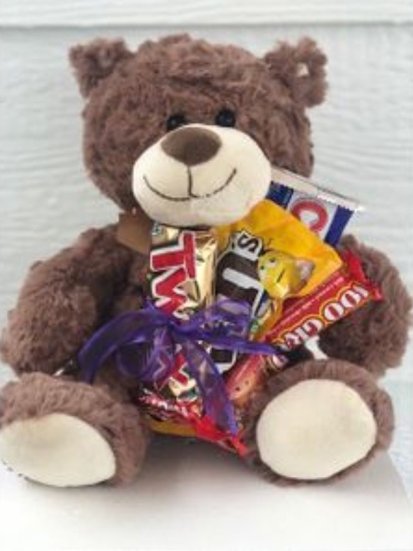 Just Because Flowers & Gifts Teddy Bear with Candy Gift