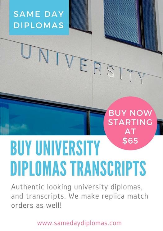 Buy University Diplomas Transcripts