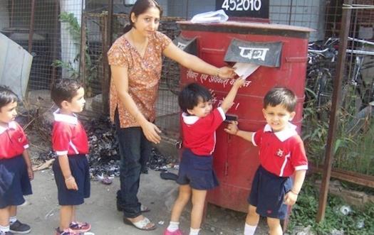 Maple Bear Kids Learning Ways of Indian Postal System