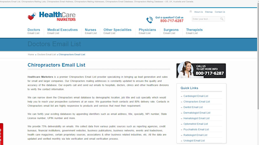Achieve the highest possible ROI from Chiropractor Email List