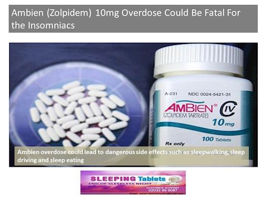 Ambien (Zolpidem) 10mg Overdose Could Be Fatal For the Insomniacs