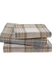 Ashen Sunshine Checked Flannel Bed Sheet