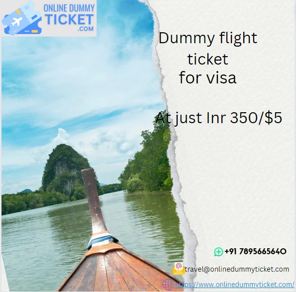 Dummy flight ticket for visa