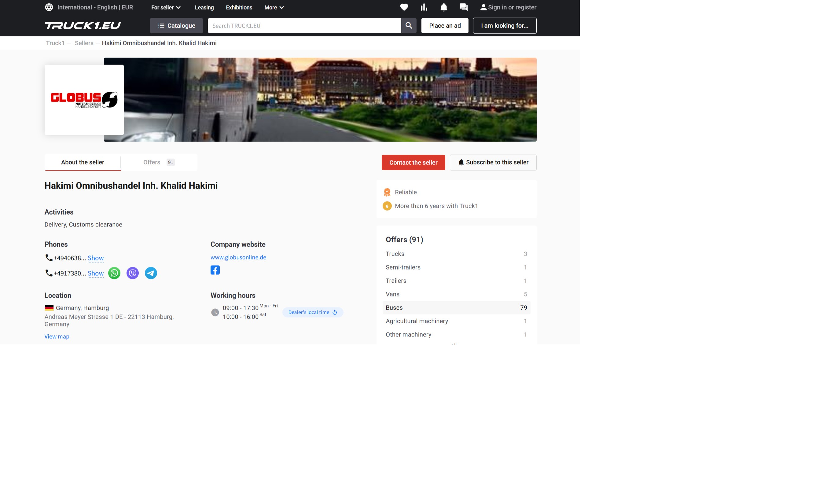 Website - Hakimi Omnibushandel