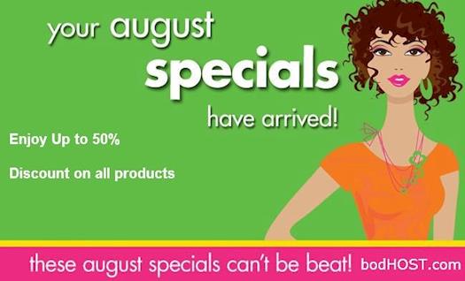 bodHOST.com August Special OFFERS