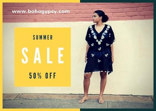 Bohemian Style Kaftans | Summer Sale 50% Off