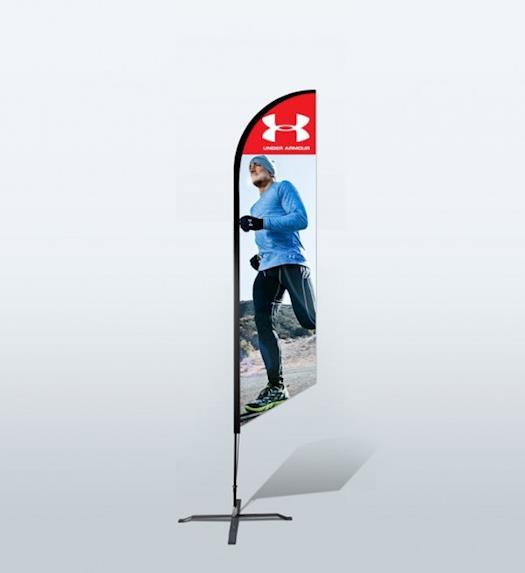 Promotional Custom Angled Flags for Trade Show