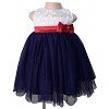 Party Dress for Kids in Blue and White