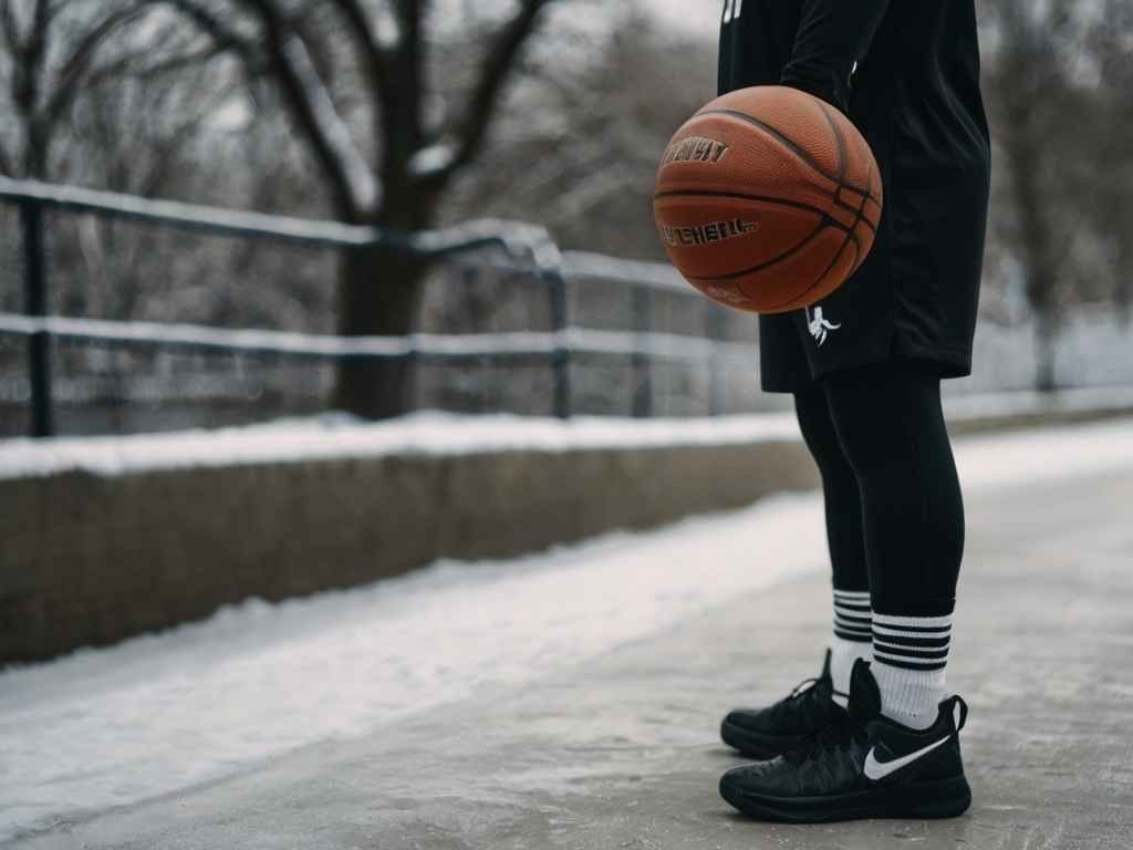 playing basketball in cold