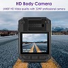 GRC 1440P Police Body Camera with Audio, 64GB Memory, Night Vision,2 Inch Display,Portable Waterproo