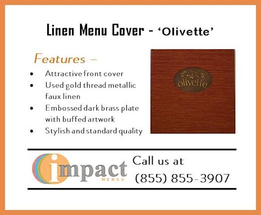 Best Linen Menu Covers By Impact Menus