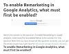 To Enable Remarketing In Google Analytics, What Must First 