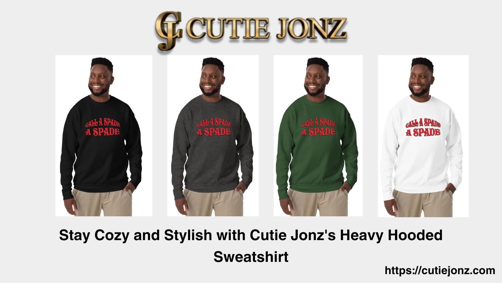 Stay Cozy and Stylish with Cutie Jonz's Heavy Hooded Sweatshirt