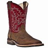 Tan & Red Leather Boot-Dan post boots