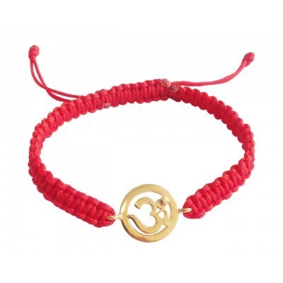 Gold Plated Silver Om Rakhi - Jewelslane