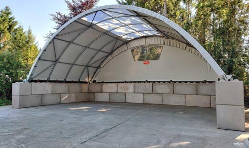 Opus™ Container canopies provide convenient covered workspaces