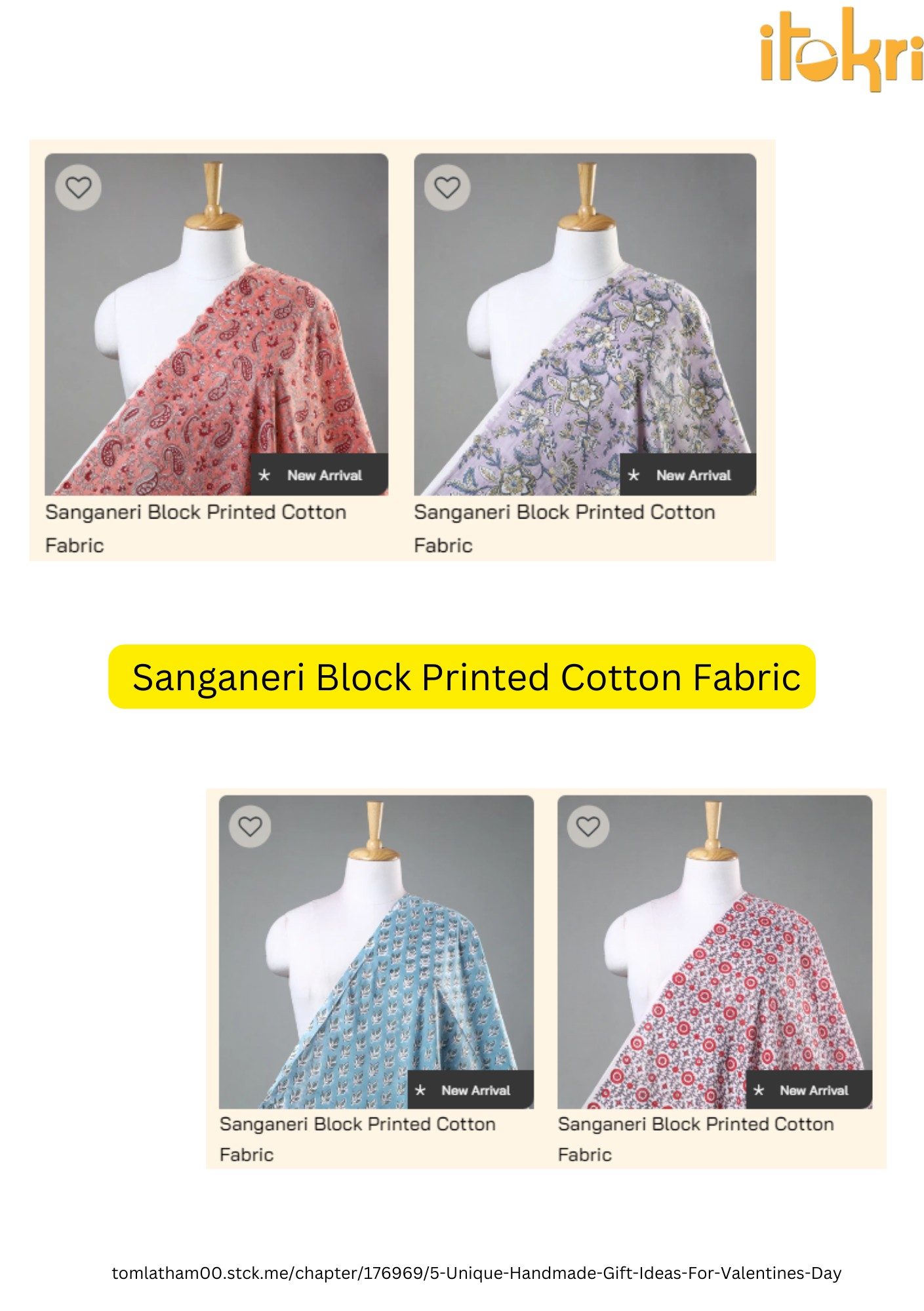 Sanganeri Block Printed Cotton Fabric