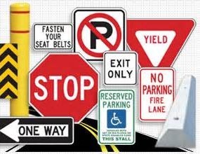 What type of parking lot signs do you need?