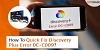 Quick Fix Discovery Plus Error 0C-C009