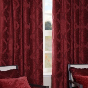 Biarritz Ruby Eyelet Curtains - Creative Curtains UK