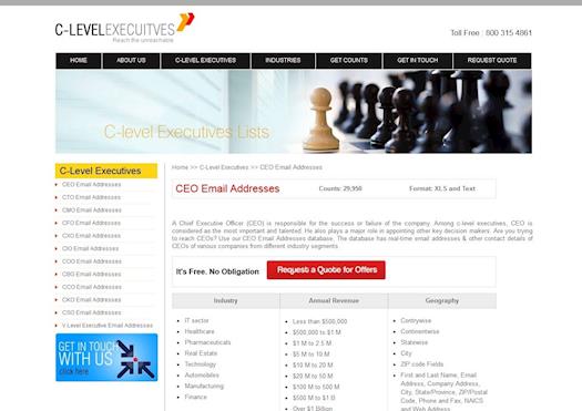 We guarantee 100% accurate and reliable CEO E-mail List to our clients