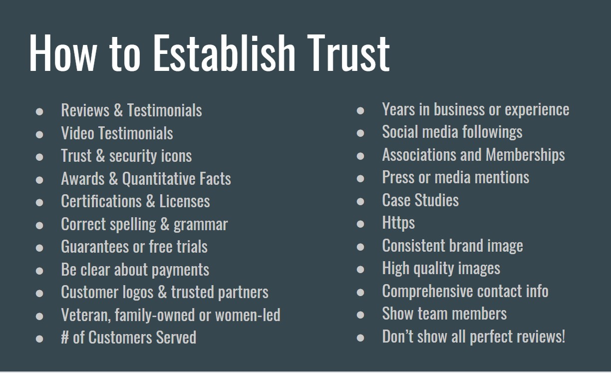 32 Ways to Establish Trust