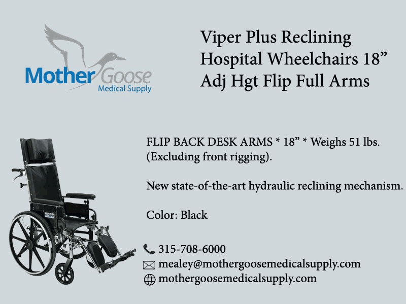 Buy Viper Plus Reclining Hospital Wheelchairs in Syracuse