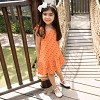 Strap Dress: Dresses for Girls:- Indian Flora Orange – Ola! Otter 
