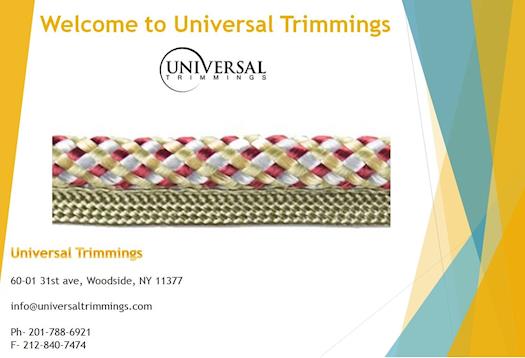 Metallic Trimmings & Fabric and Trim Stores 