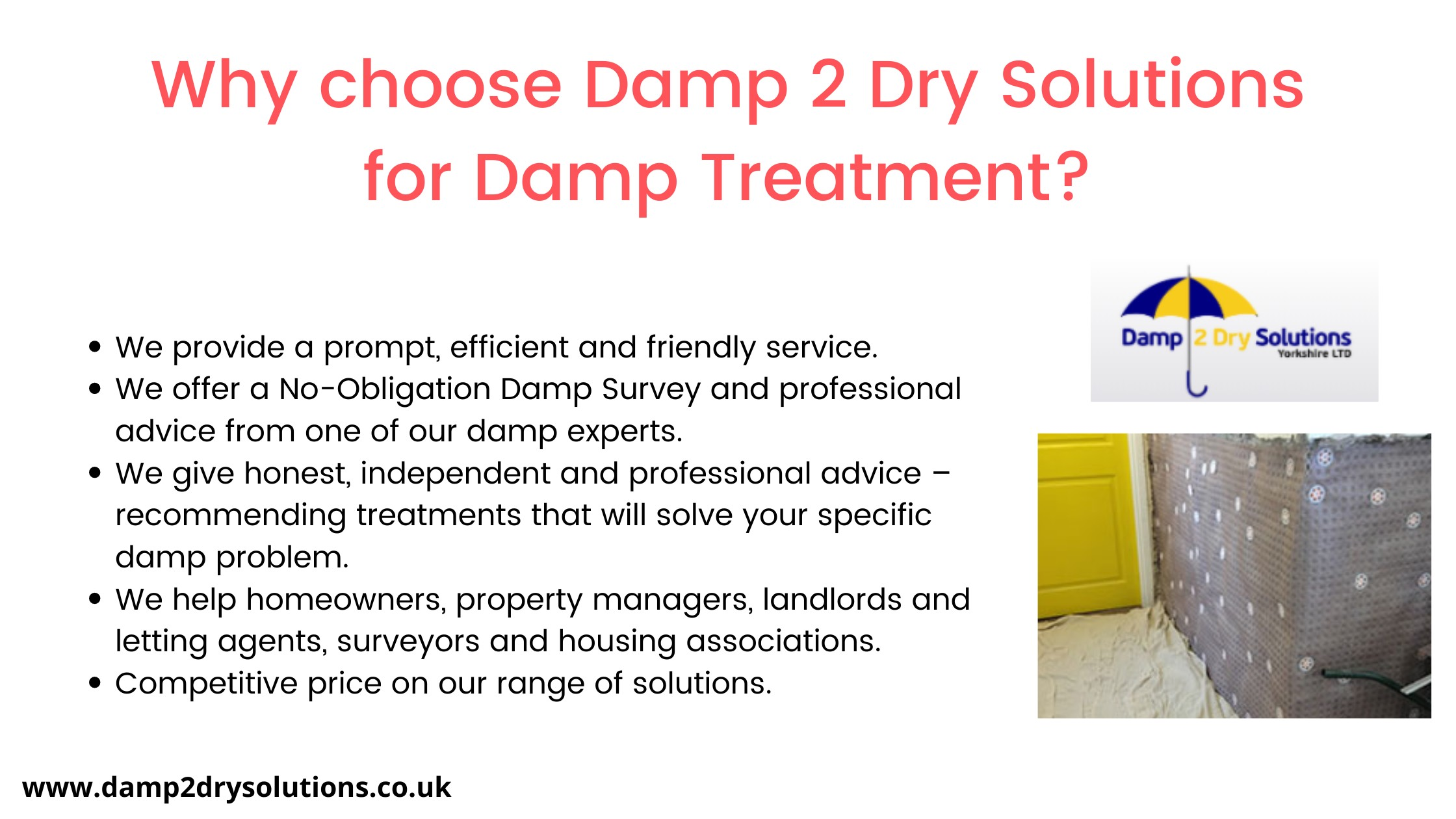Choose Damp 2 Dry Solutions for Damp Treatment