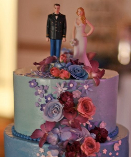 military wedding cake