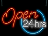 24 Hours Neon Signs