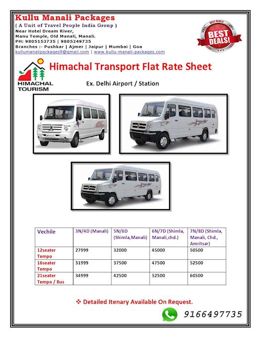 Himachal Transport Rate