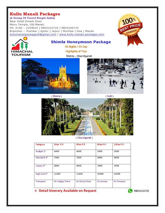 Shimla Honeymoon Package