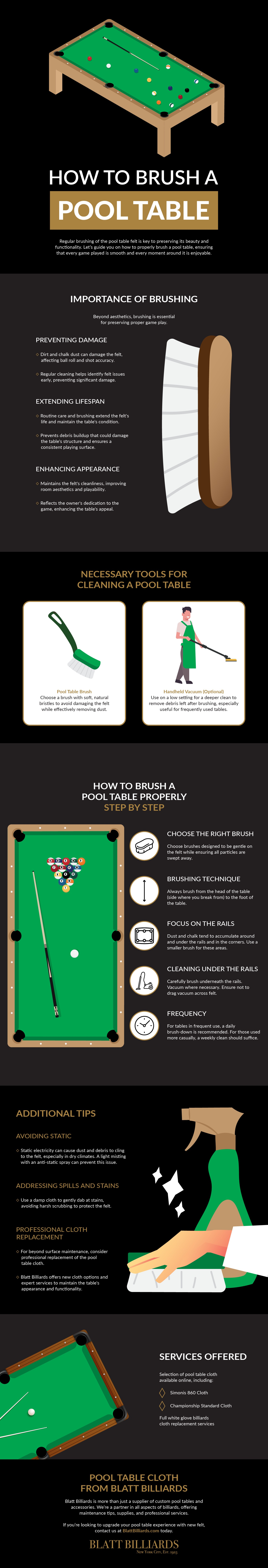 How to Brush a Pool Table