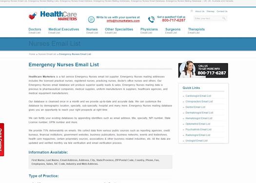 Get customized Emergency Nurses Email Lists with Healthcare Marketers