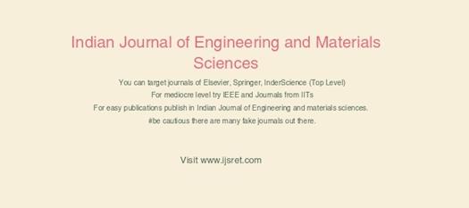 Indian Journal of Engineering and Materials Sciences