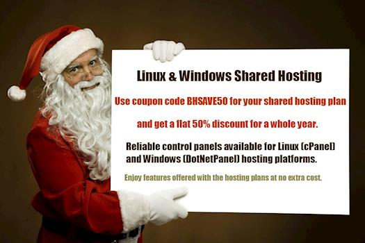 50% OFF on Linux & Windows Shared Hosting