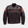 Mens Classic Harley Davidson Rumble Colorblocked Leather Motorcycle Jacket