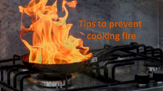 How to prevent and take care of cooking fire?