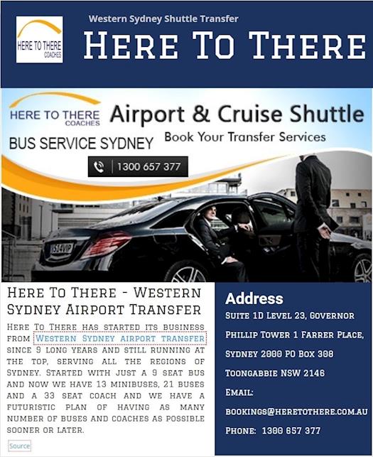 Here To There - Western Sydney Airport Transfer