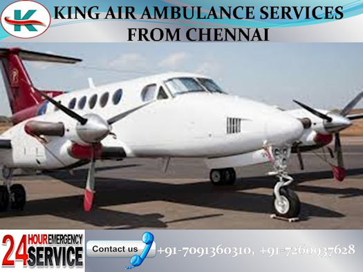 Hi-Tech Equipment King Air Ambulance Services in Chennai