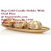 Buy Gold Candle Holder With Oval Plate - Importwala.com, with 20% OFF